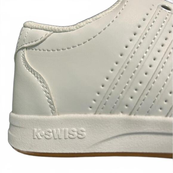NEW - K-Swiss Classic Youth Tennis Sneakers, All White - Size 6 - Picture 5 of 7